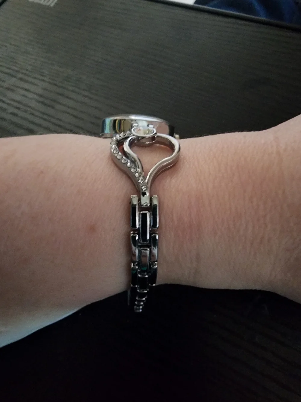 Silver Hongrui Heart Accent Women's Watch
